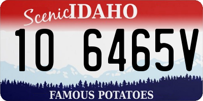 ID license plate 1O6465V