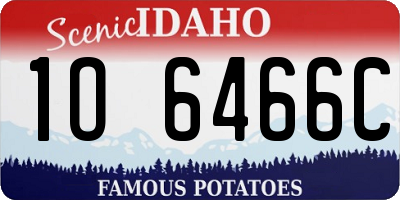 ID license plate 1O6466C