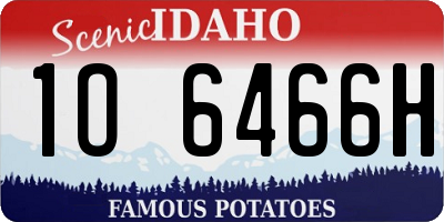 ID license plate 1O6466H