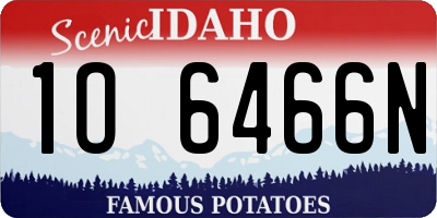 ID license plate 1O6466N