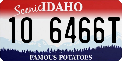 ID license plate 1O6466T