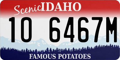 ID license plate 1O6467M