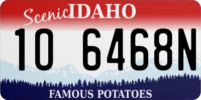 ID license plate 1O6468N