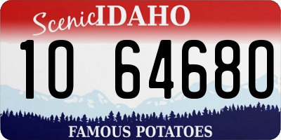 ID license plate 1O6468O