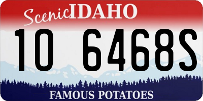 ID license plate 1O6468S