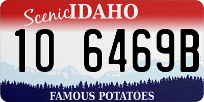 ID license plate 1O6469B