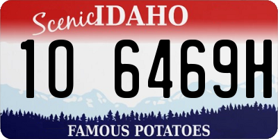 ID license plate 1O6469H