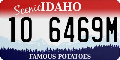 ID license plate 1O6469M