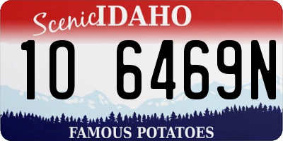 ID license plate 1O6469N