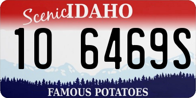 ID license plate 1O6469S