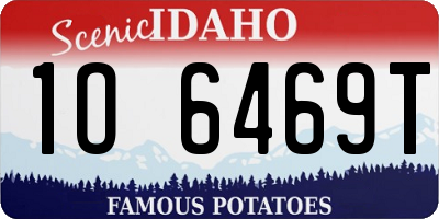 ID license plate 1O6469T