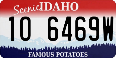 ID license plate 1O6469W