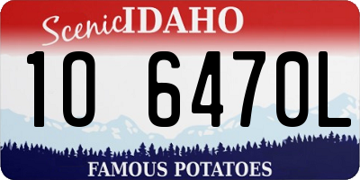 ID license plate 1O6470L