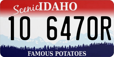 ID license plate 1O6470R
