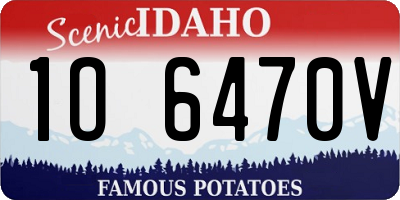 ID license plate 1O6470V