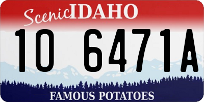 ID license plate 1O6471A