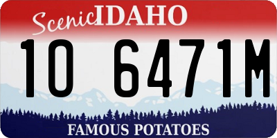 ID license plate 1O6471M
