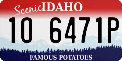 ID license plate 1O6471P