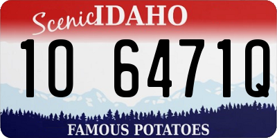 ID license plate 1O6471Q