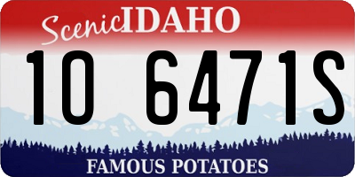 ID license plate 1O6471S