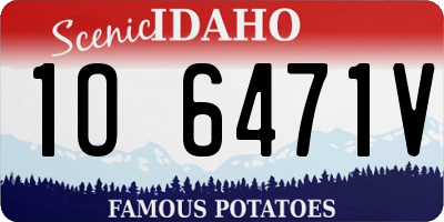 ID license plate 1O6471V