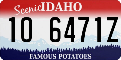 ID license plate 1O6471Z