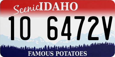 ID license plate 1O6472V