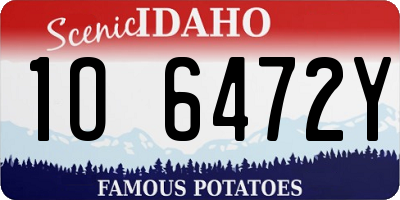 ID license plate 1O6472Y
