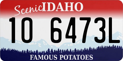 ID license plate 1O6473L