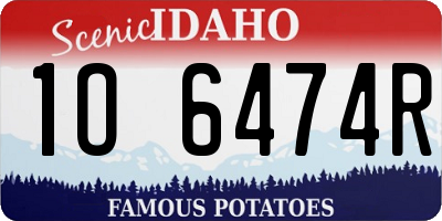 ID license plate 1O6474R