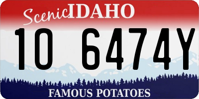 ID license plate 1O6474Y