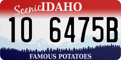 ID license plate 1O6475B