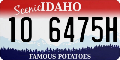ID license plate 1O6475H