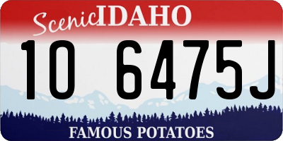 ID license plate 1O6475J