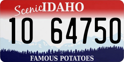 ID license plate 1O6475O