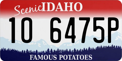 ID license plate 1O6475P