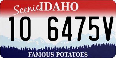 ID license plate 1O6475V