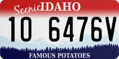 ID license plate 1O6476V