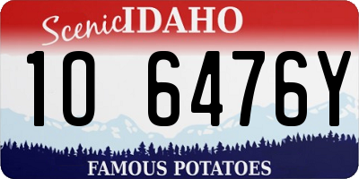 ID license plate 1O6476Y