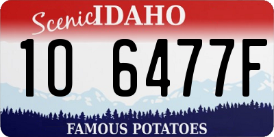 ID license plate 1O6477F
