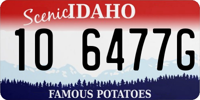 ID license plate 1O6477G