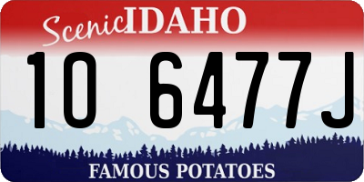 ID license plate 1O6477J