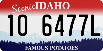 ID license plate 1O6477L