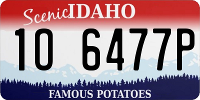 ID license plate 1O6477P