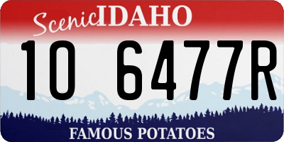 ID license plate 1O6477R