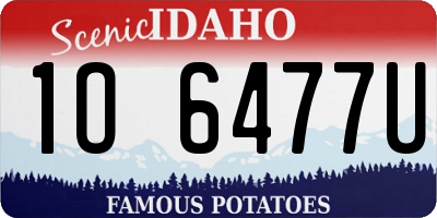 ID license plate 1O6477U