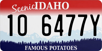 ID license plate 1O6477Y