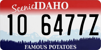 ID license plate 1O6477Z