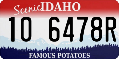 ID license plate 1O6478R