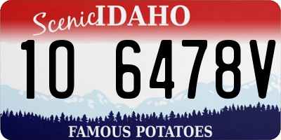 ID license plate 1O6478V